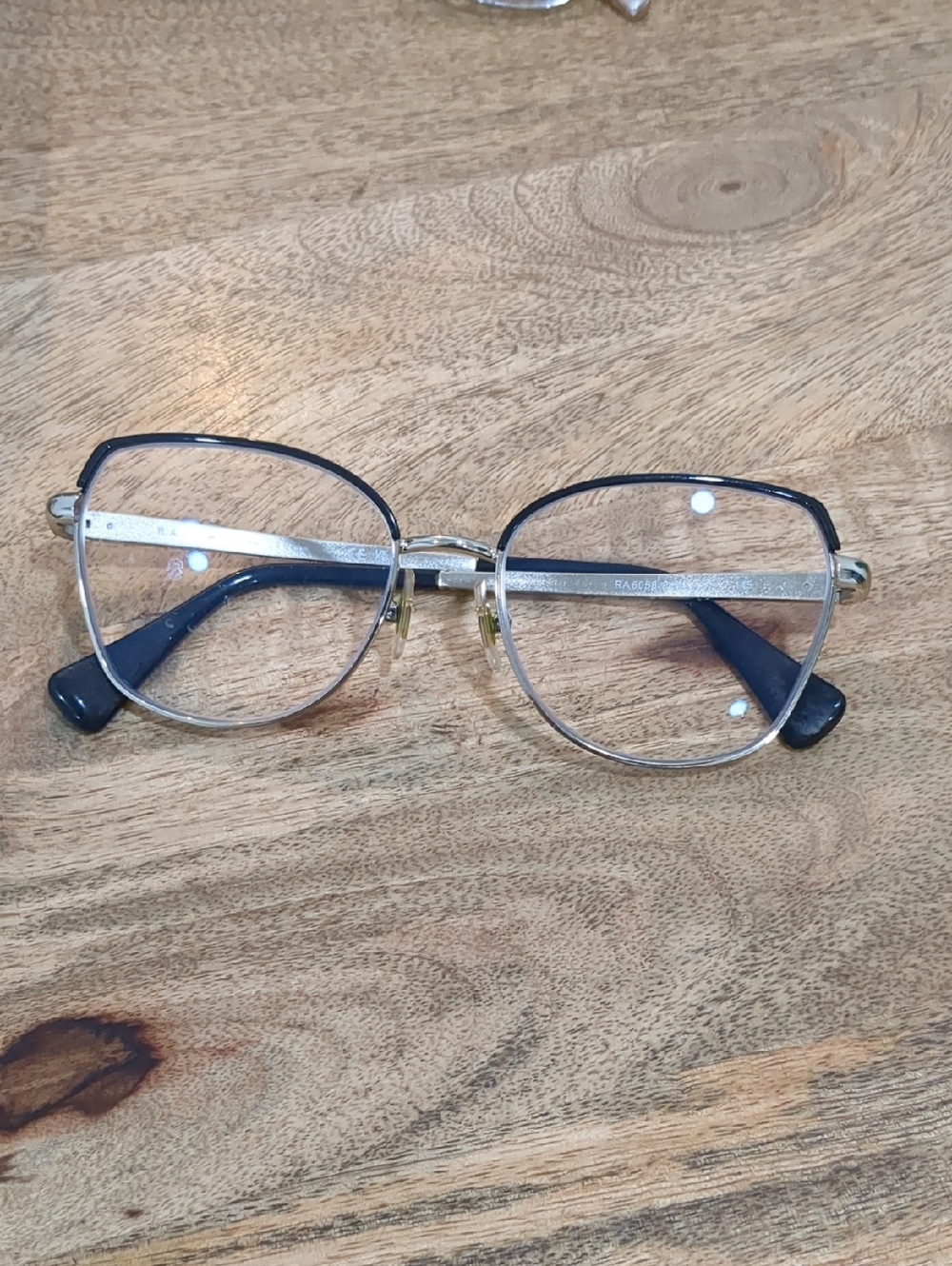 RALPH LAUREN Prescription Glasses Gold and Black Metal Frame